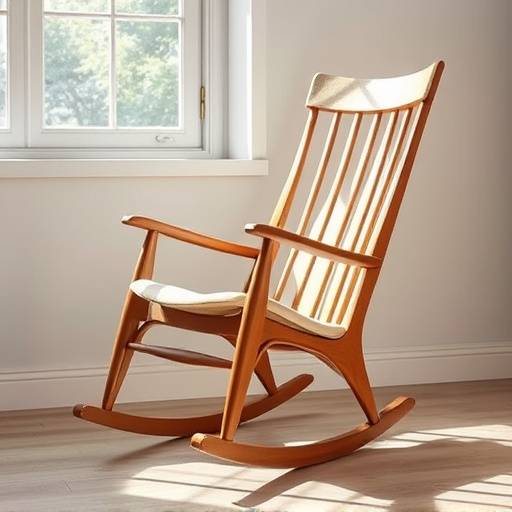 The South Congress Rocking Chair: A mid-century modern rocking chair with a comfortable, ergonomic design
