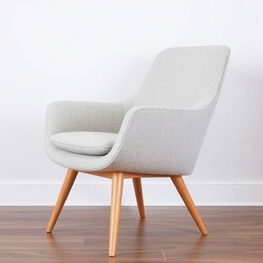 The Zilker Armchair: A comfortable armchair with a supportive back and stylish wooden legs